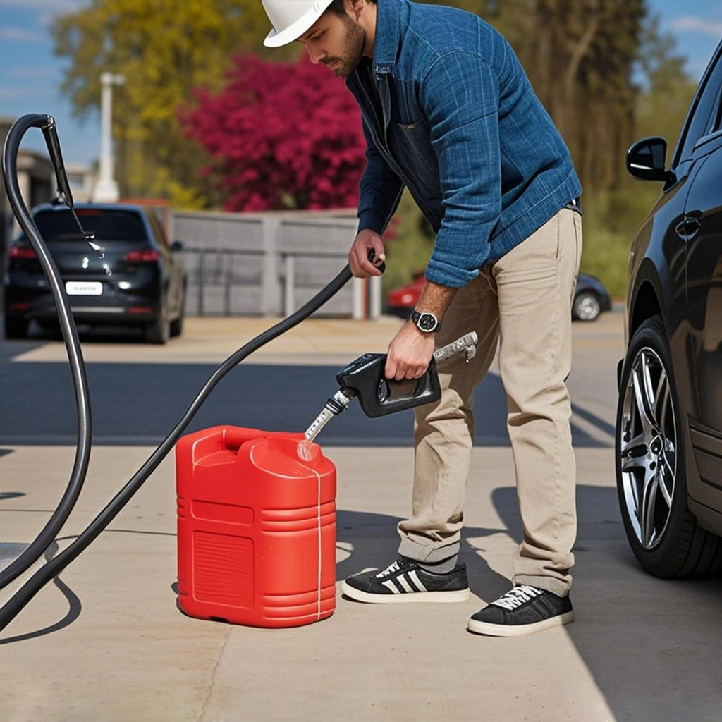 Garvee 5 Gallon Gas Can Durable Fuel Containers with View Stripe for Diesel & Gasoline Red 4 Pack