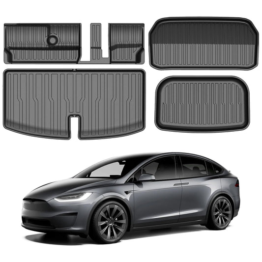 Garvee Cargo Mat for Model Y 2020-2024 All-Weather Rear Cargo Protector TPE Durable Easy Clean, Black