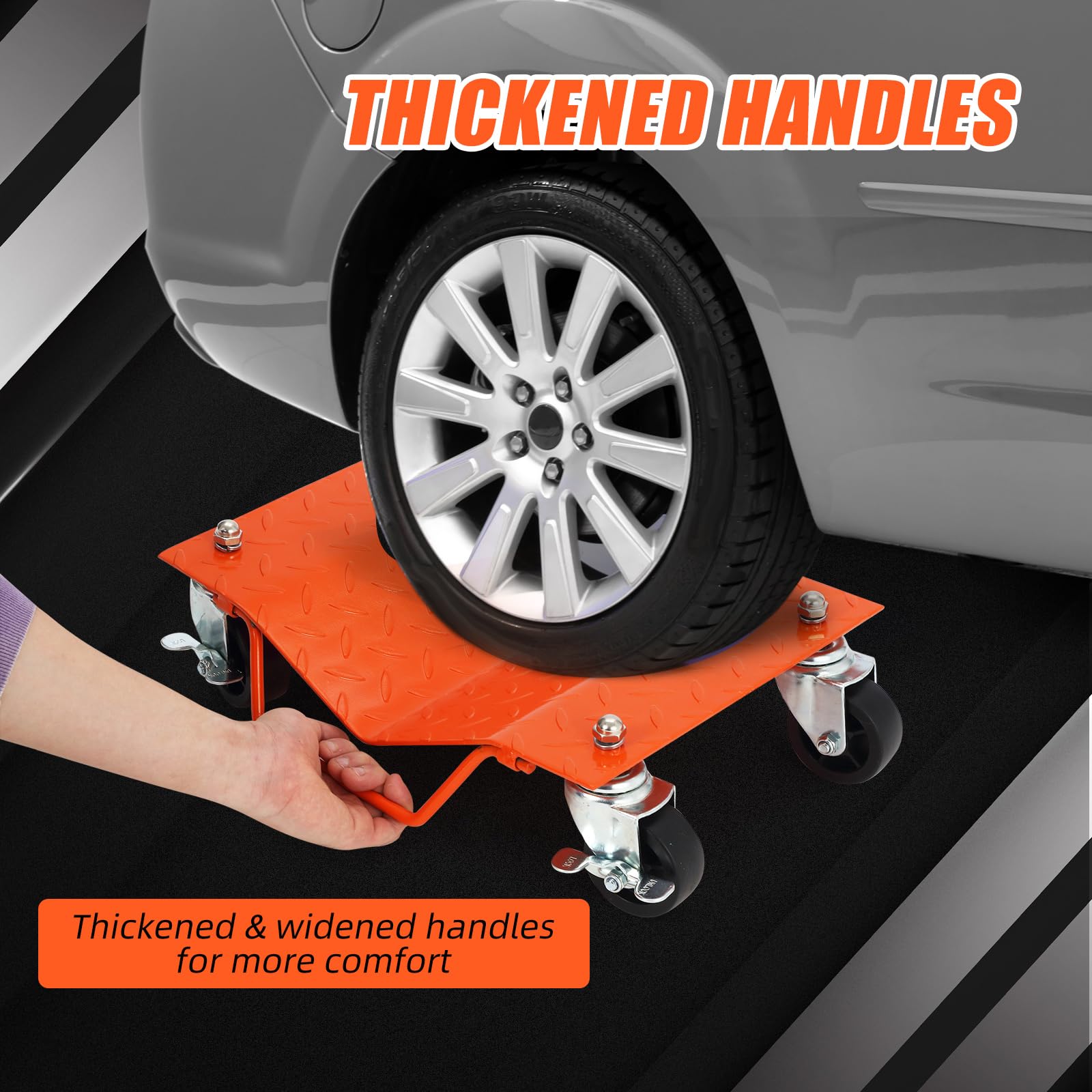 Garvee Car Dolly Set of 4, 6000 LBS Capacity Car Wheel Dolly With Rotating Wheels, Car Dollies, Car Dolly for Moving Vehicles, Wheel Dolly Set of 4
