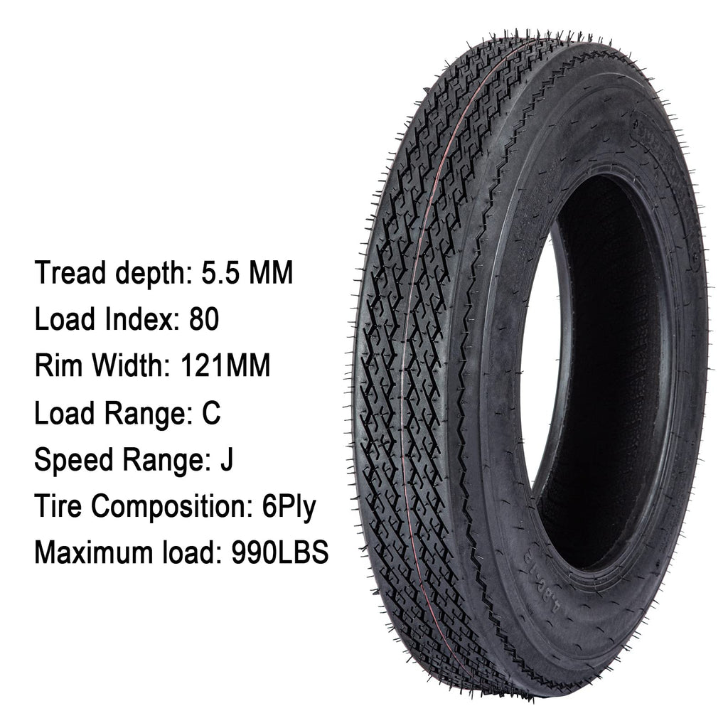 Garvee ST225/75D15 H78-15 Load C 6 PLY Trailer Tires - 2 Pack