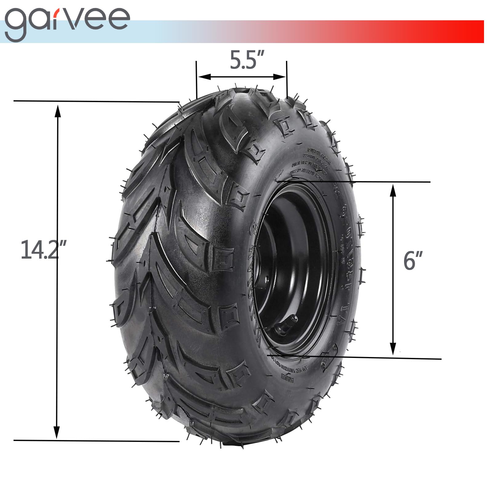 Garvee 145 70-6 ATV Tires 145/70-6 Mini Bike Tires 145 70 6 ATV & Go Kart Street Mini Bike Tires, 4Ply Tubeless Off-road Tires, Set of 2
