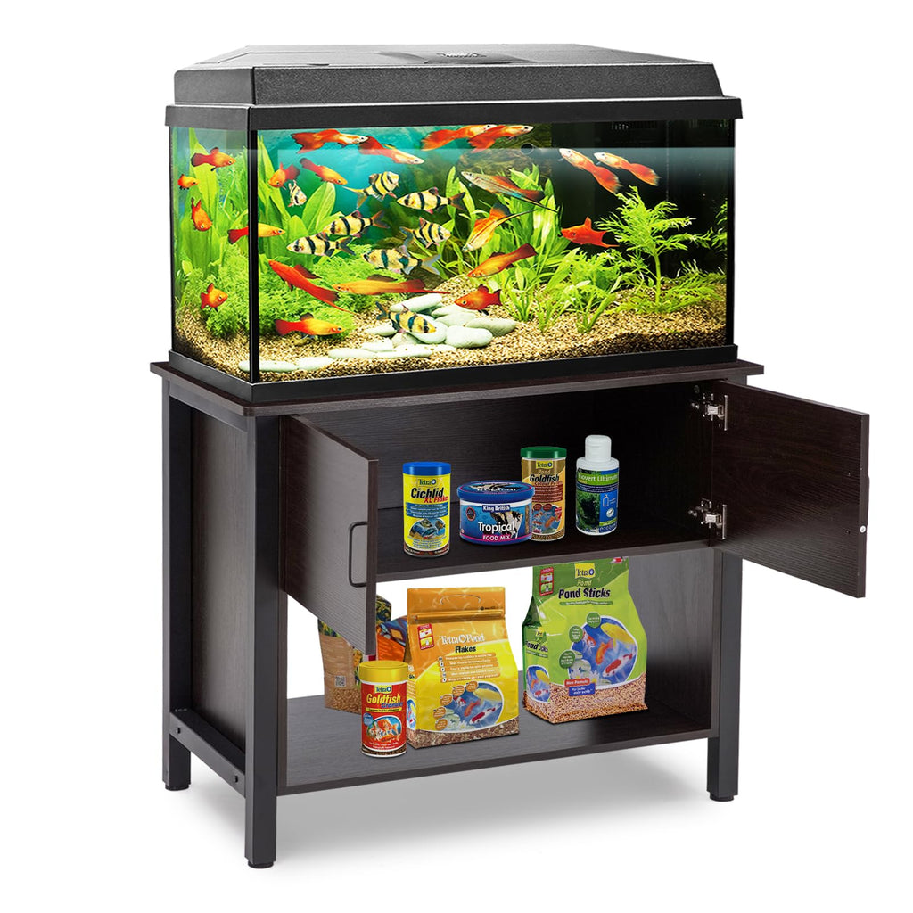 Garvee Fish Tank Stand Metal Aquarium Stand with Cabinet Aquarium Turtle Tank 36.6" x 18.9" x 30.7" for 40 Gallon（Aquarium Not Included）