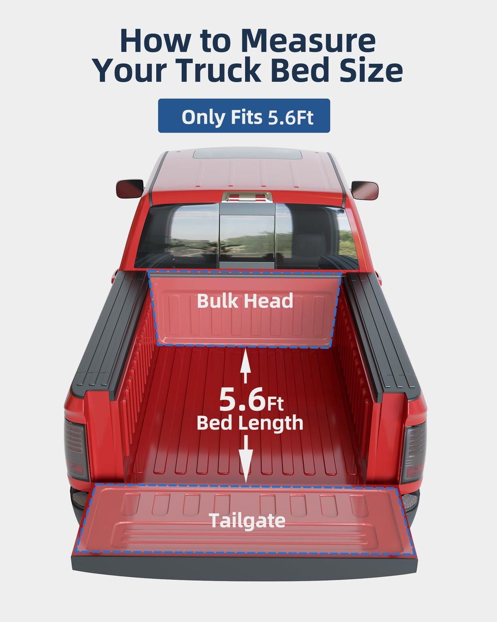 Garvee Soft Quad Fold Truck Bed Tonneau Cover Compatible with 2002-2023 Dodge Ram 1500, 2003-2023 Dodge Ram 2500 3500, 5.7 ft Bed