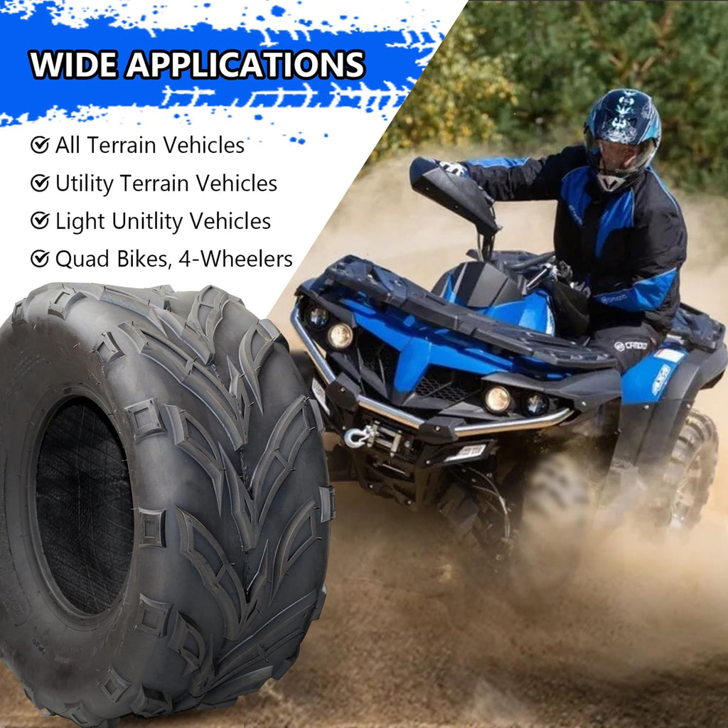 Garvee 20x10-10 ATV Tires, 4PR All Terrain Tubeless, QD116, Pack of 2, for ATV UTV Trail Sand Mud Off-Road