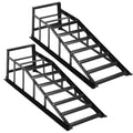Garvee 2Packs 5Ton Steel Car Ramps Heavy Duty Drive Up Car Lift Ramp for Home Garage Vehicle Repair 8.7IN Black