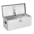 Garvee Truck Bed Tool Box 15''x15''x30''  Heavy Duty Aluminum Diamond Plate Toolbox for Pickup Truck RV Trailer Silver