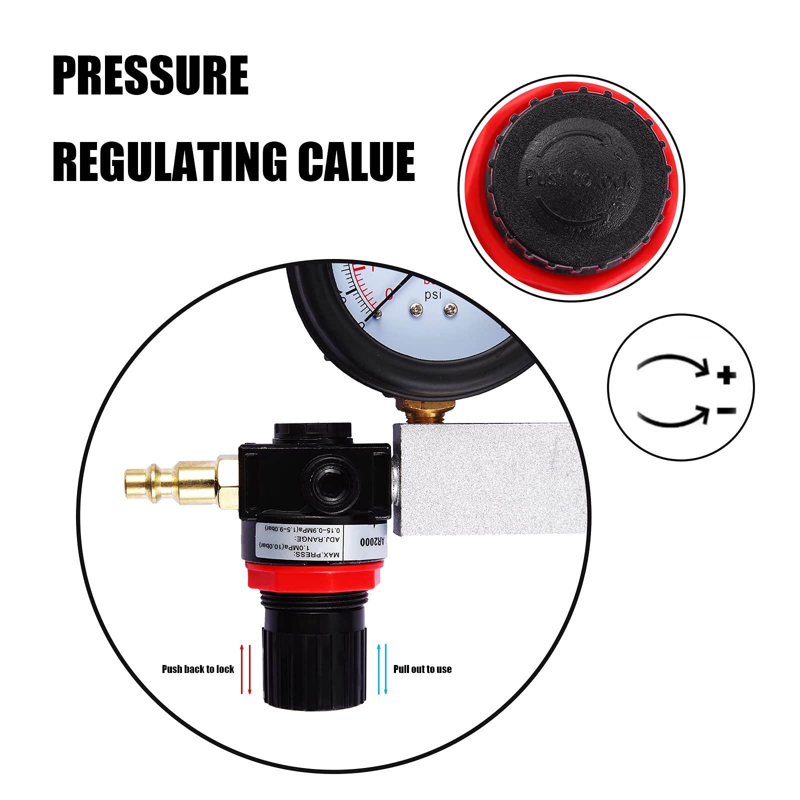 Garvee Cylinder Leak Down Tester Engine Compression Diagnosis Kit Dual Pressure Gauges Universal Fitment for Gasoline Engines