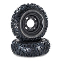 Garvee 25x10-12 ATV Tires with 12" Steel Wheel Rim 4 Bolt All-Terrain Off-Road Mud Sand Terrain Black