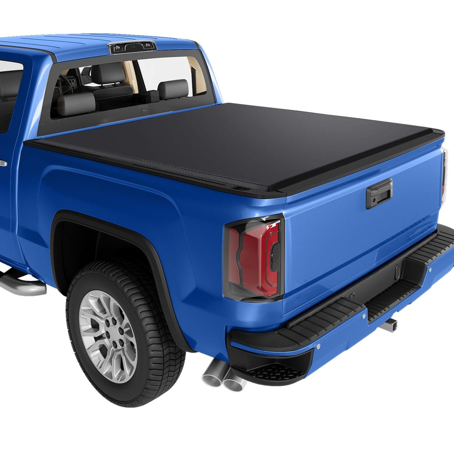 Garvee 6.6ft Quad Fold Soft Tonneau for 19-23 Silverado