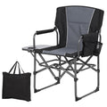 Garvee Camping Chair with Side Table & Storage, Portable Folding Chair for Lawn, Fishing, Sports Events, 400 LB Capacity
