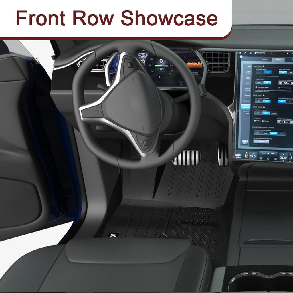 Garvee Custom Fit Floor Mats for 2017-2023 Tesla Model 3 , 3 Pack Floor Liners Compatible with 2017 2018 2019 2020 2021 2022 2023 Tesla Model 3