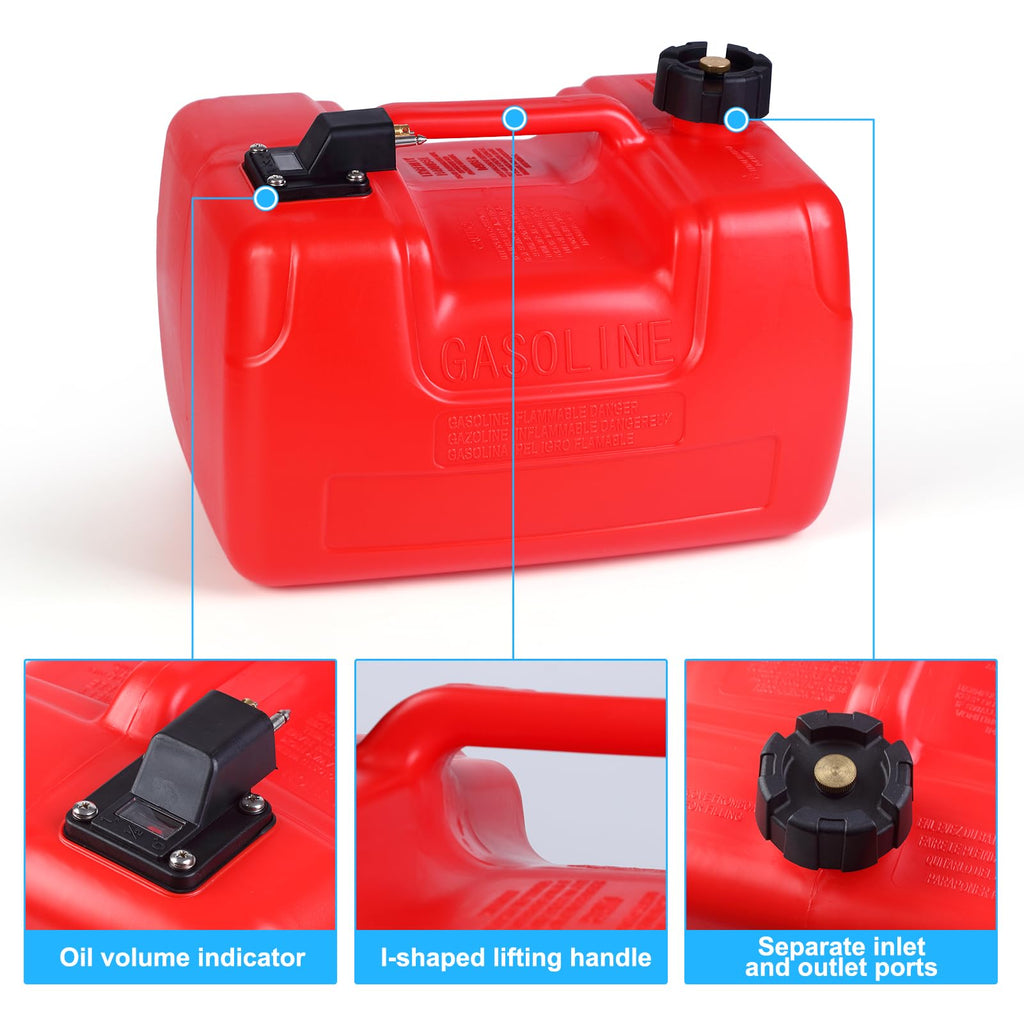 Garvee 3 Gallon Portable Tank,Easy-to-Carry Replacement Fueling Tank With Handle