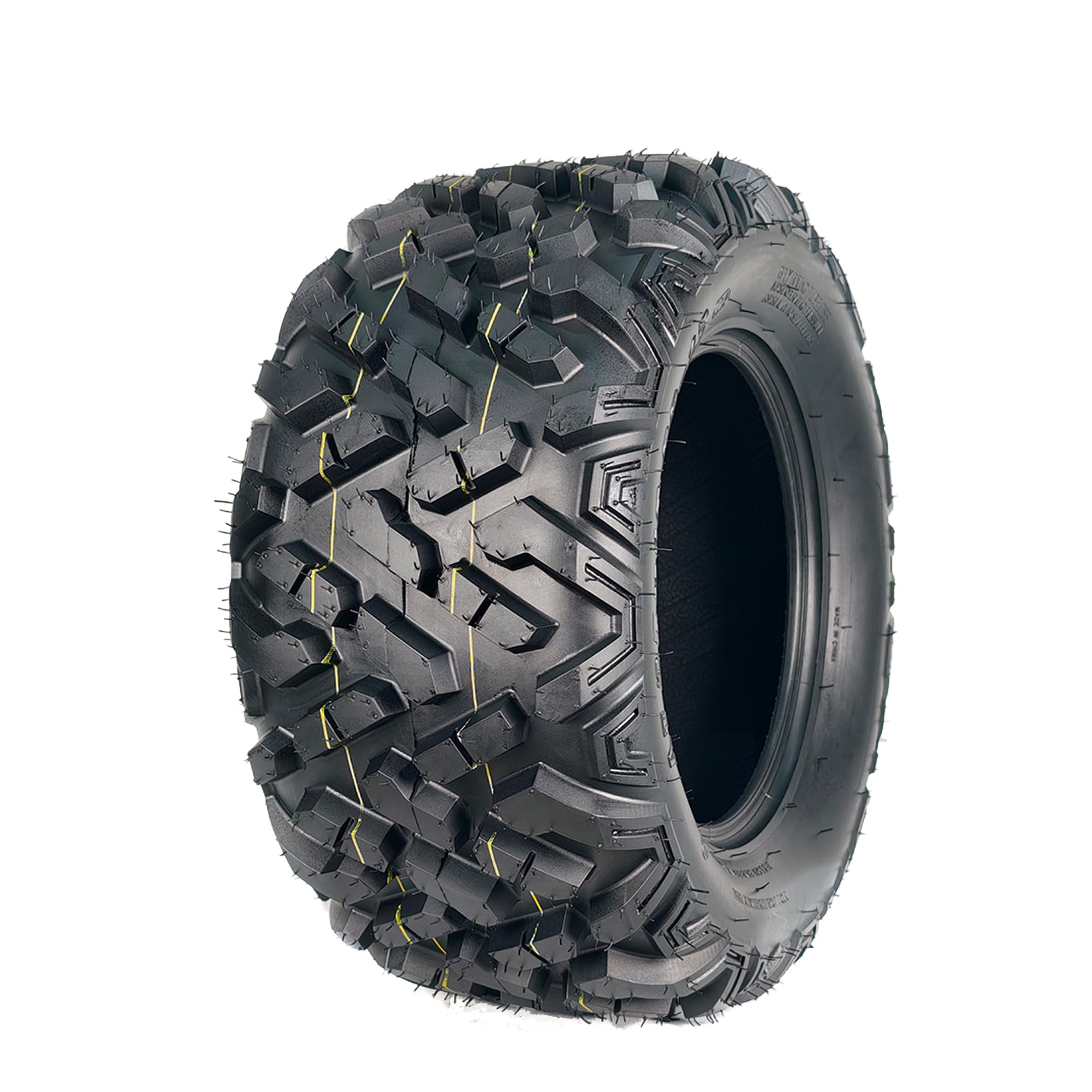 Garvee Set of 2 25x10-12 6PR ATV UTV Tires, All Terrain, Tubeless, Heavy-Duty for Mud, Trail, Sand, Gravel & Street, Black