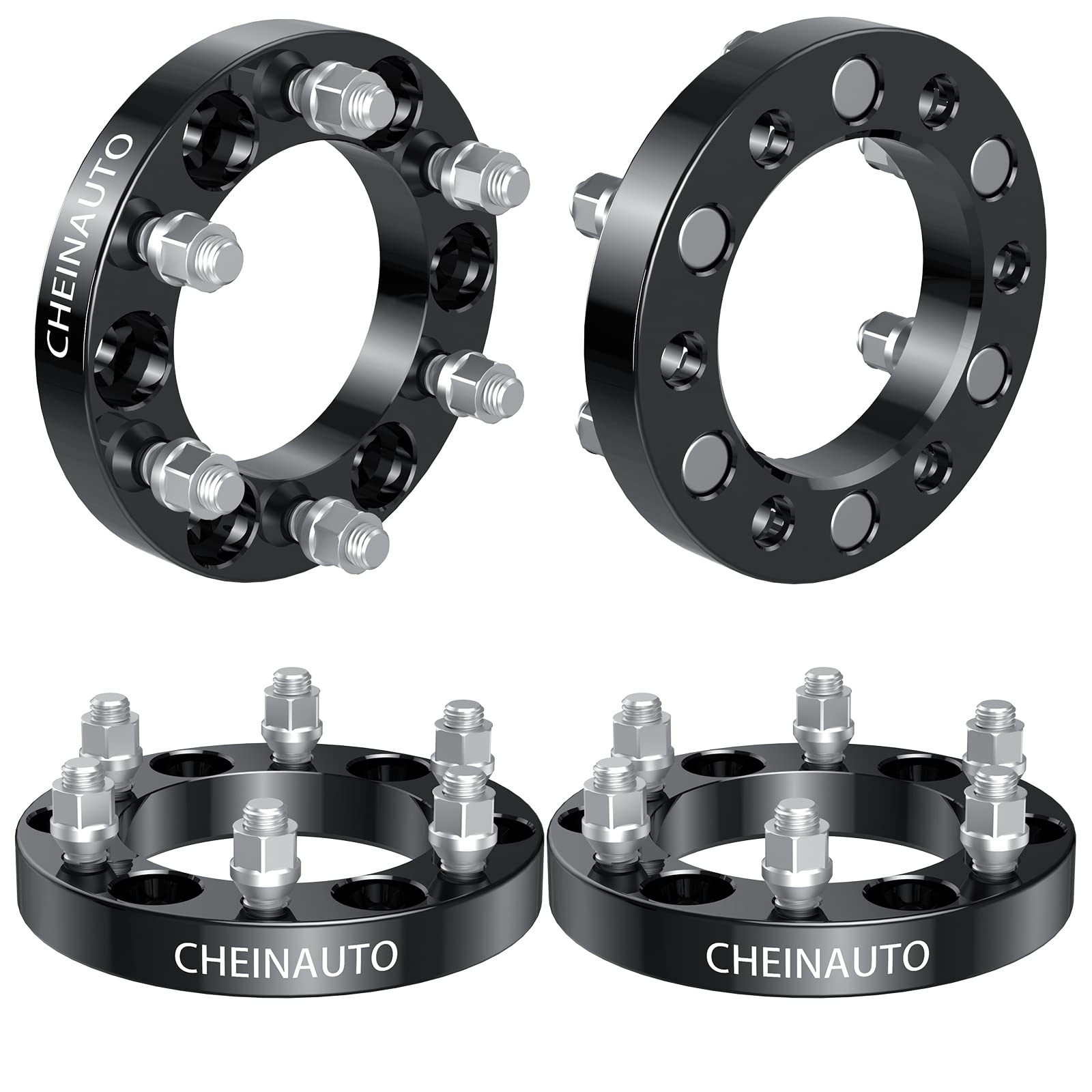 Garvee 6x5.5 Wheel Spacers for Escalade 1999-2021,1 Inch 4 Pcs 6x139.7 Wheel Spacer for Tahoe,Silverado 1500,Yukon XL,Suburban 1500,Sierra 1500,Avalanche,K1500,Savana 1500 with M14x1.5 Studs & 108mm Hub Bore