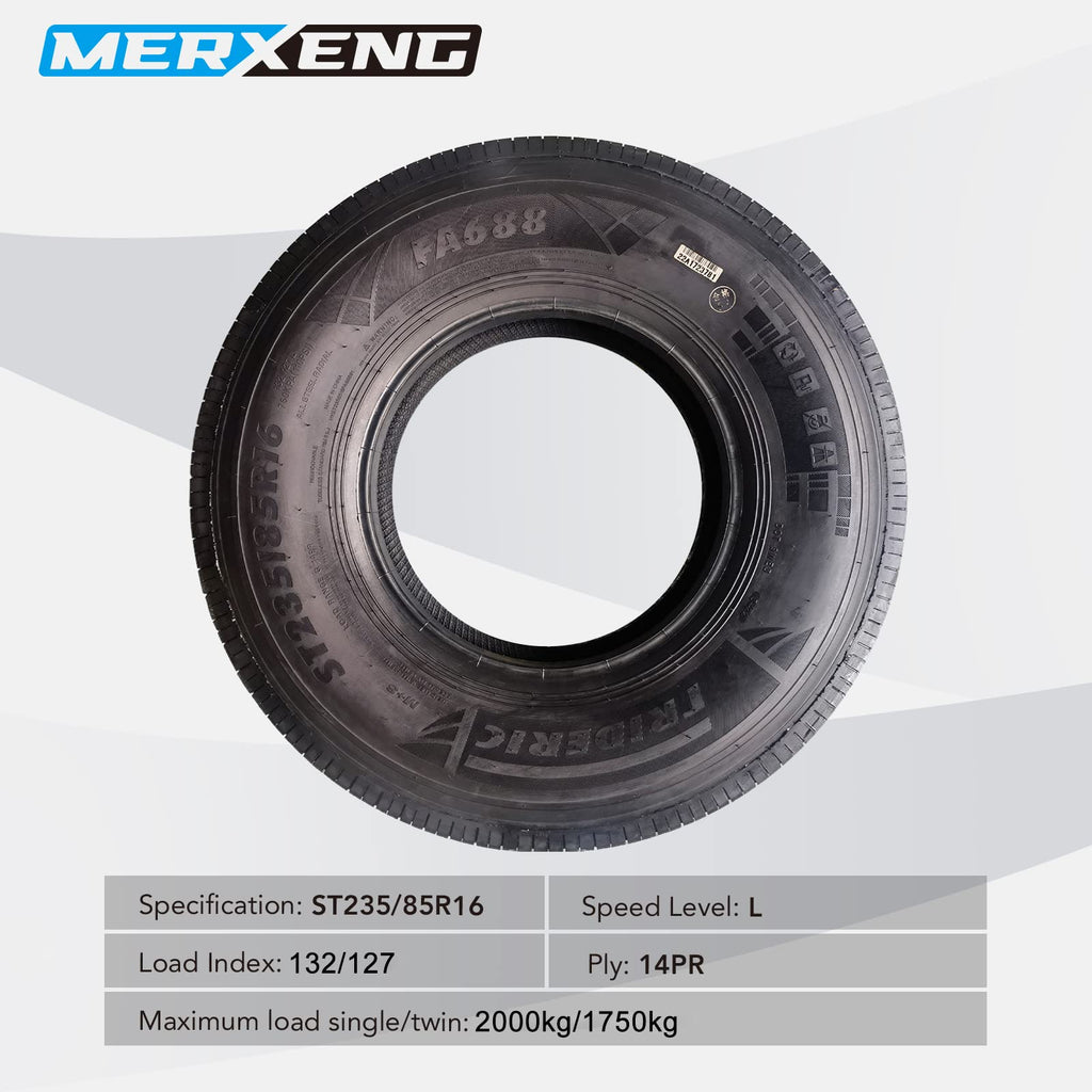 Garvee 2x ST235 / 85R16 14PR Trailer Tire, Load Range G, Class L