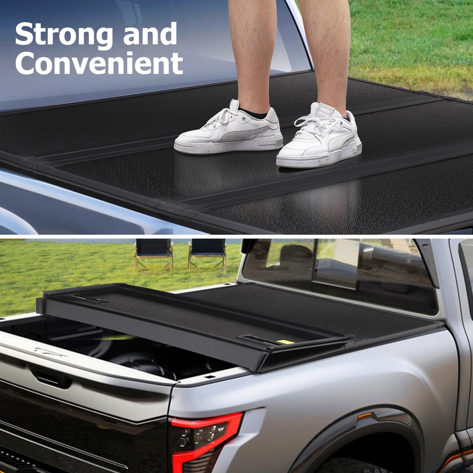Garvee Hard Folding Tonneau, Fits '15-'23 F-150 6.5ft Bed