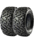 Garvee Set of 2 25x10-12 6PR ATV UTV Tires, All Terrain, Tubeless, Heavy-Duty for Mud, Trail, Sand, Gravel & Street, Black