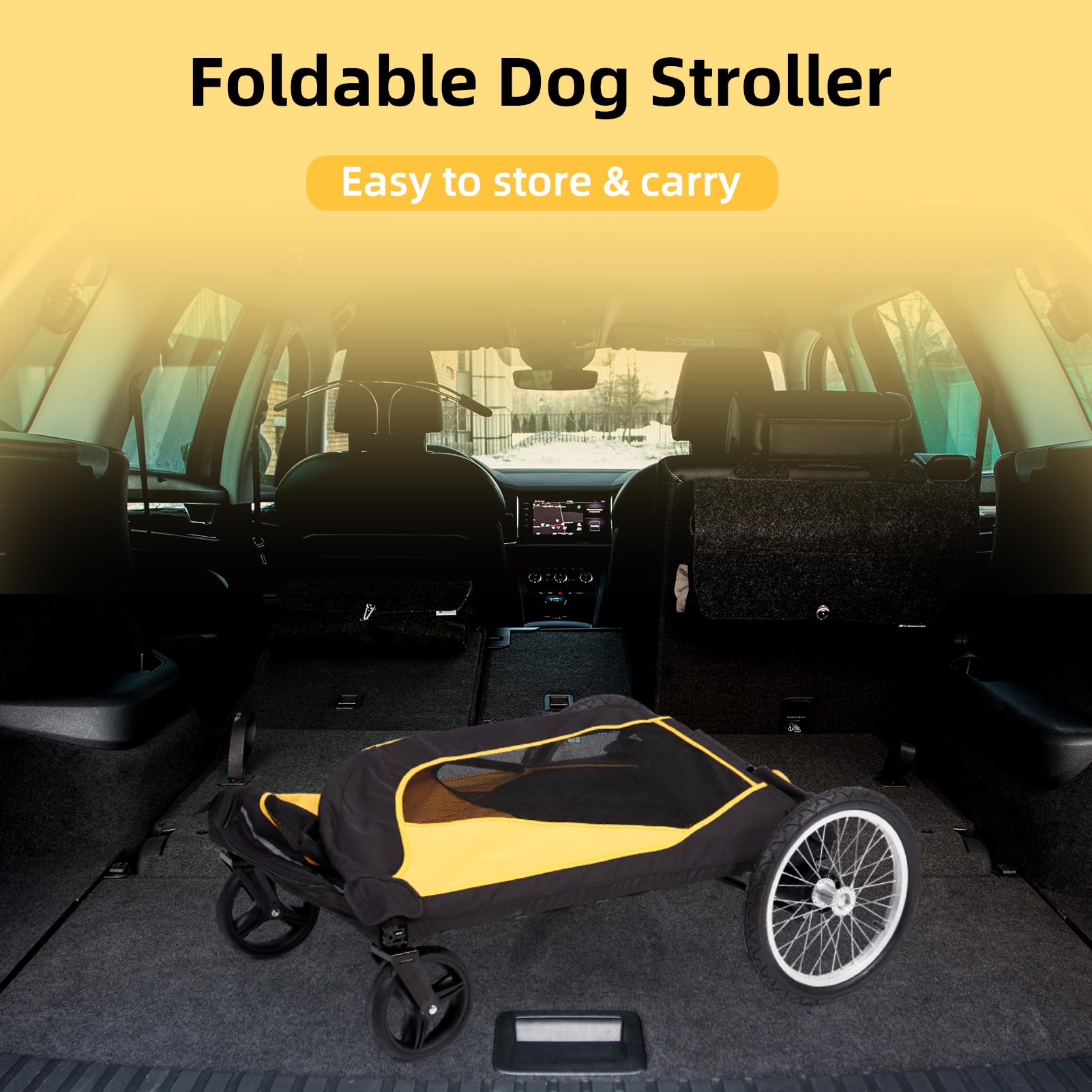 Garvee Dog Stroller for Large Pet Jogger Stroller with 4 Wheel