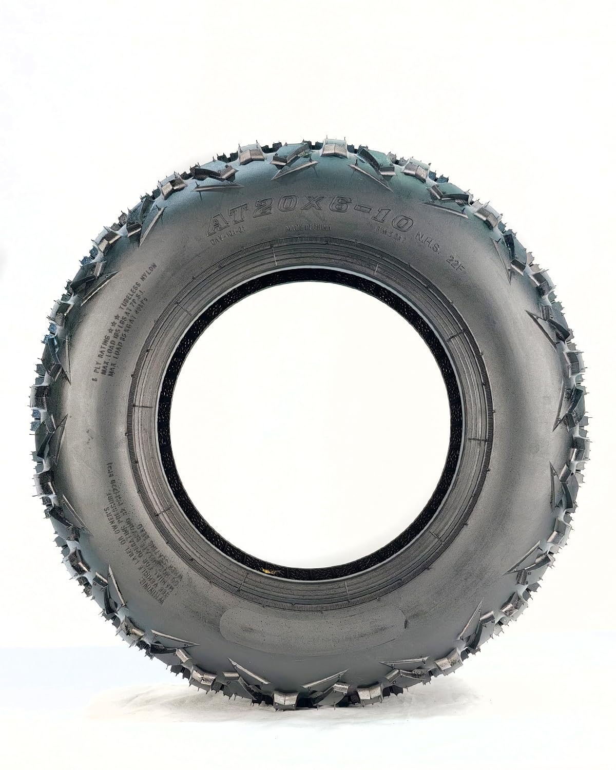 Garvee 20x6-10 ATV Tires 2-Pack 6PR Mud Tire, Front All Terrain Trail Sand Off-Road, Reinforced Sidewall, Tubeless, Black