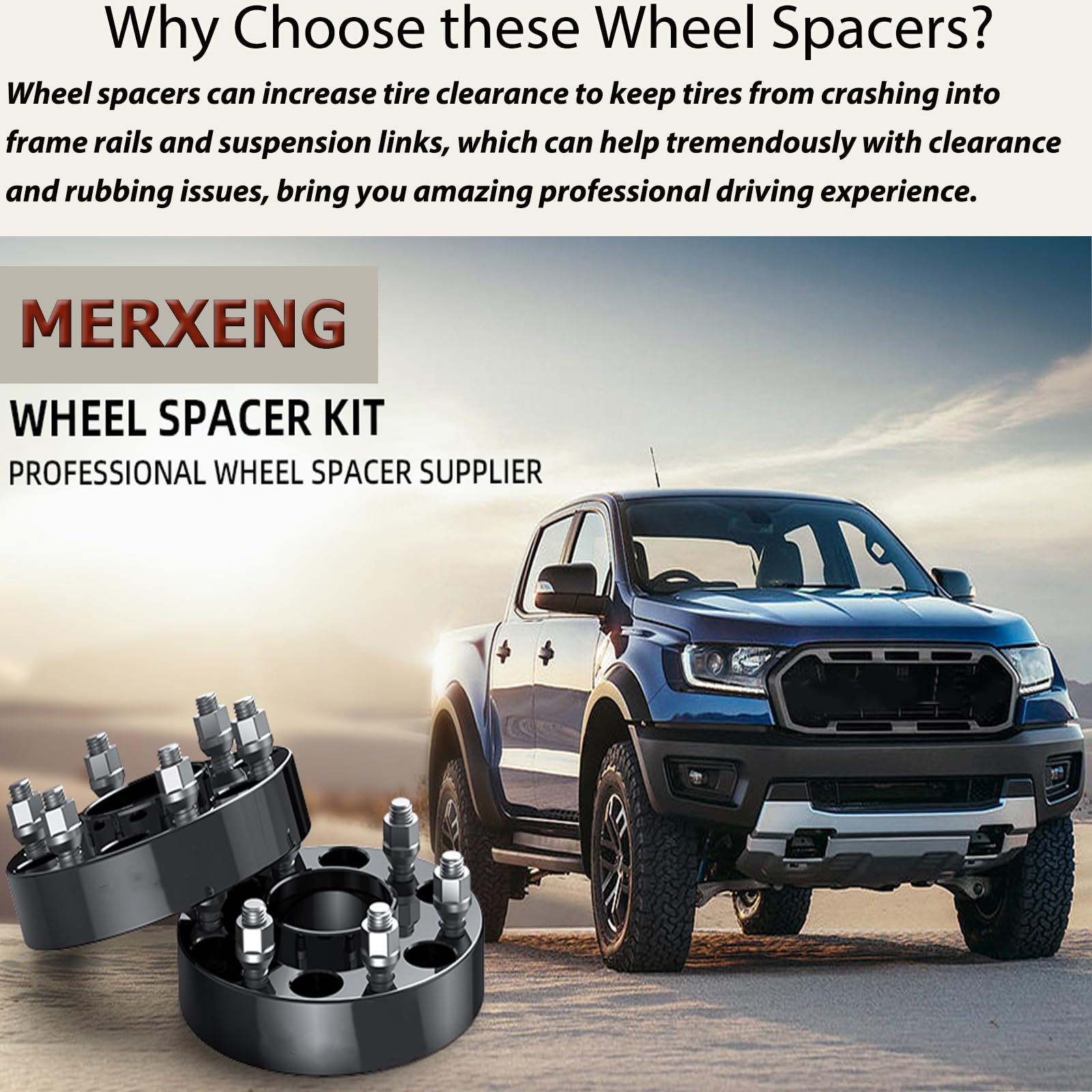Garvee 6x135 Wheel Spacer for F150 2015-2022,1.5 Inch 4Pcs 6x135mm Hubcentric Wheel Spacers for Expedition 2015-2022,Lobo 2015-2021,Navigator 2015-2022,with 14x1.5 Studs & 87.1mm Hub Bore