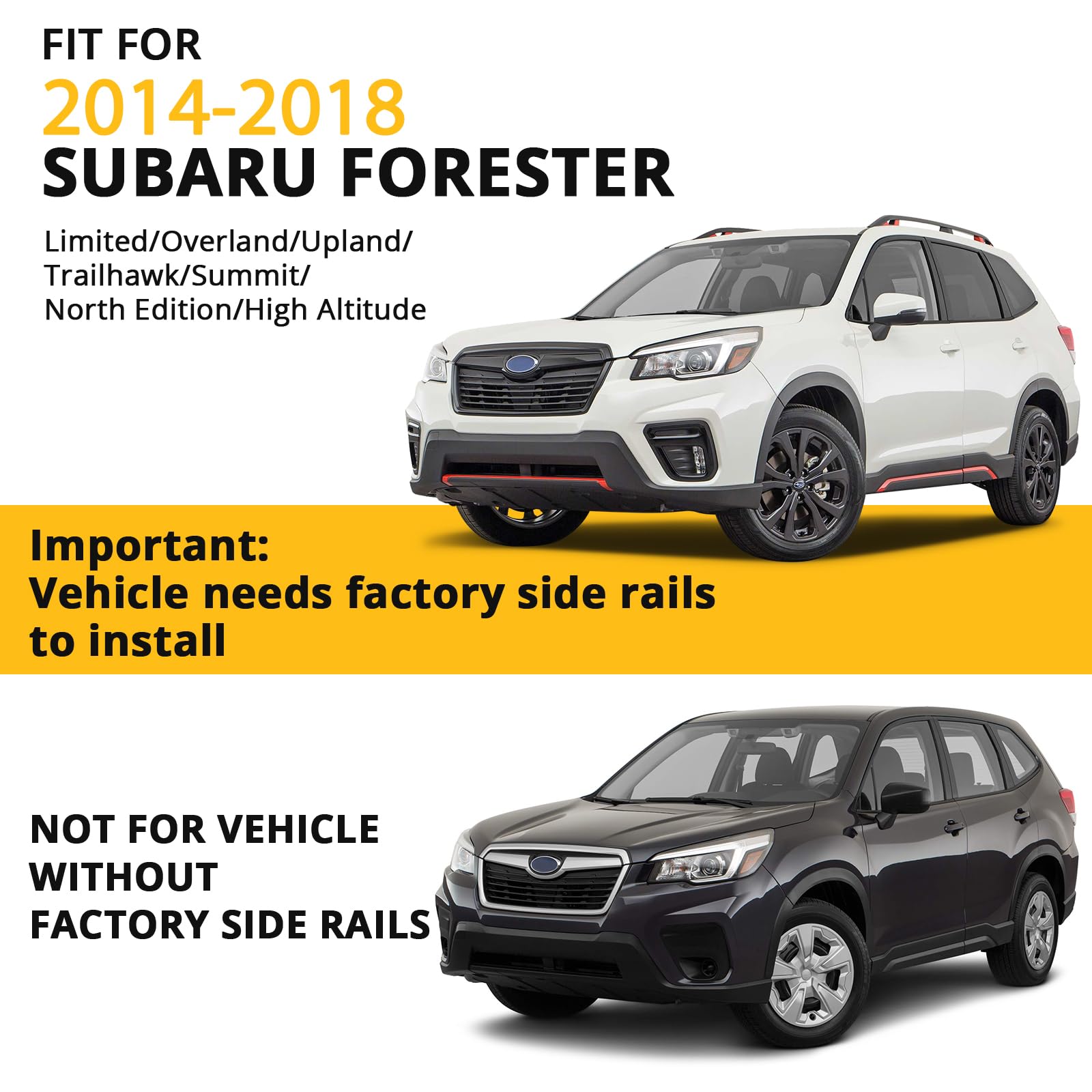 Garvee Roof Rack Cross Bar Fit For 2014-2018 Subaru Forester,Heavy Duty