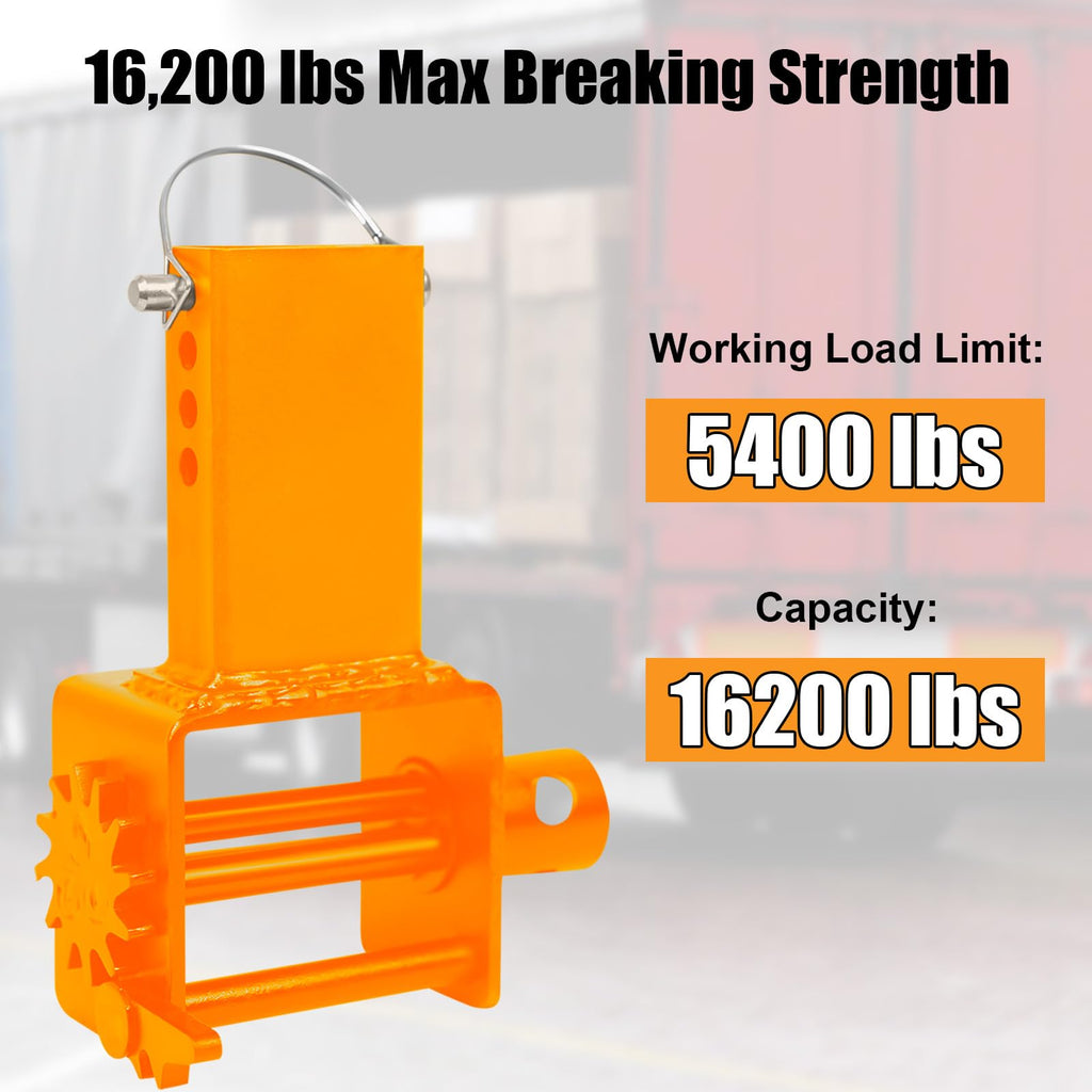 Garvee Trailer Stake Pocket Winch, Pack of 4 Heavy Duty Stake Pocket Winch 16200 Lbs Capacity and 5400 Lbs Load Limit for Flatbed Trailer Trucks Winches, Orange