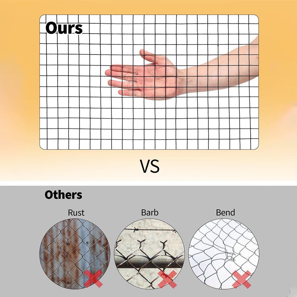 Garvee Hardware Cloth 23 Gauge Vinyl Coated and Galvanized Alloy Steel Wire Mesh Roll, 1:2inch Chicken Wire Fencing Mesh, Wire Fence Roll for Garden Pet/Poultry Enclosures Protection - 23 Gauge 24inchx50ft
