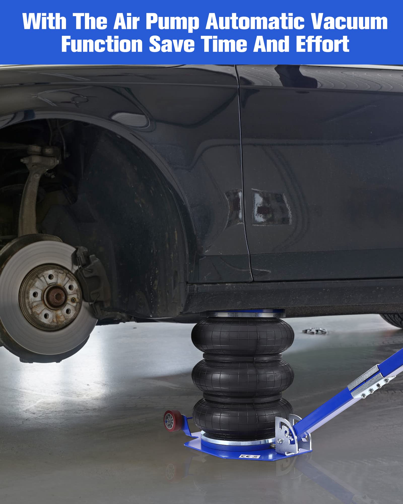 Garvee 11000 lbs Air Jack, Triple Bag, 3-5s Fast Lift, Adjustable Handle