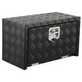 Garvee 24 Inch Heavy Duty Aluminum Tool Underbody Box Waterproof Truck Storage Organizer Chest for Pick Up Truck Bed Black