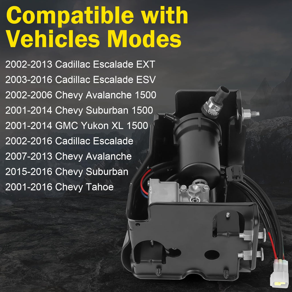 Garvee Air Suspension Compressor 15254590 for Tahoe, Yukon, Escalade