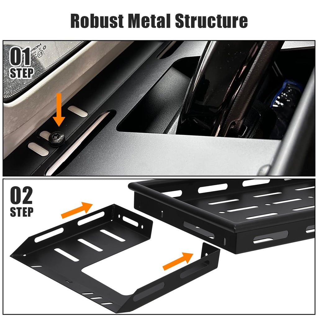 Garvee 330 LBS Heavy Duty Rear Trunk Cargo Rack Basket Compatible with 2007-2024 Wrangler JK JKU Interior Storage Luggage Carrier Rack Shelf for JL JLU Unlimited 4 Door Hardtops Steel Rust-Resistant Black