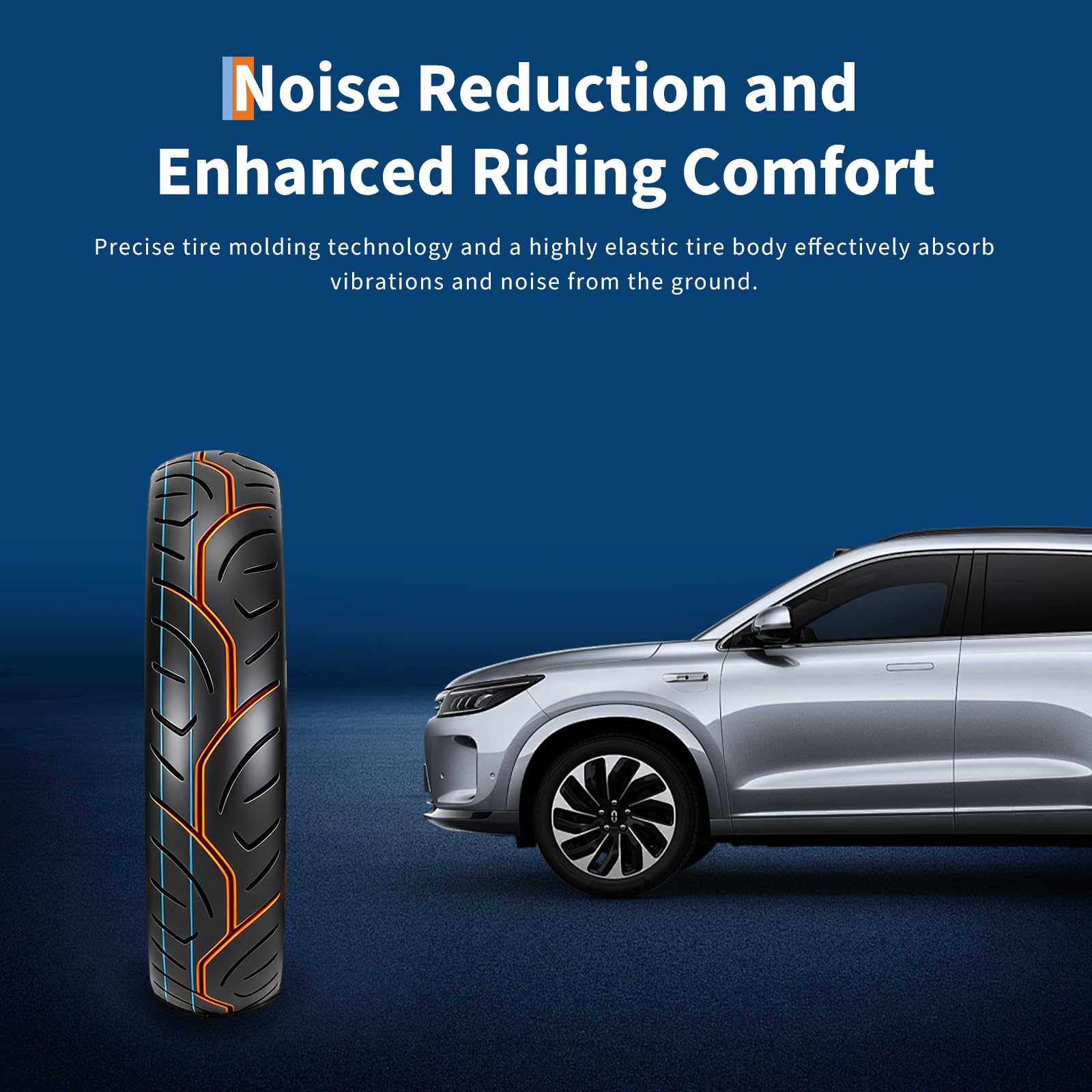 Garvee 130/80-17 Motorcycle Tire Rear Black Wall 4PR 65S Tubeless Street Tire Cruiser Touring High Performance Enhanced Grip Wear Resistance