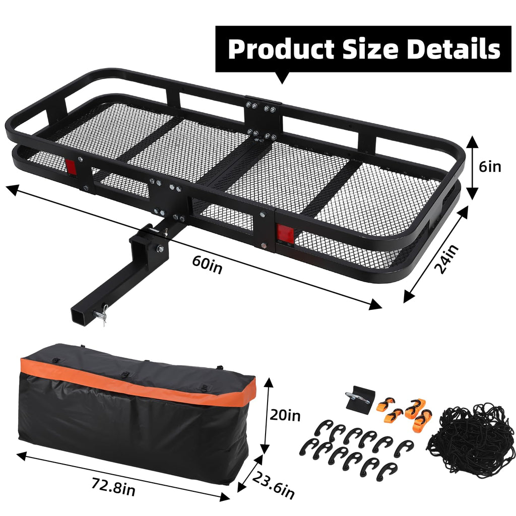 Garvee Heavy Duty Cargo Carrier 500 LBs Steel Construction Large Capacity Travel Safety