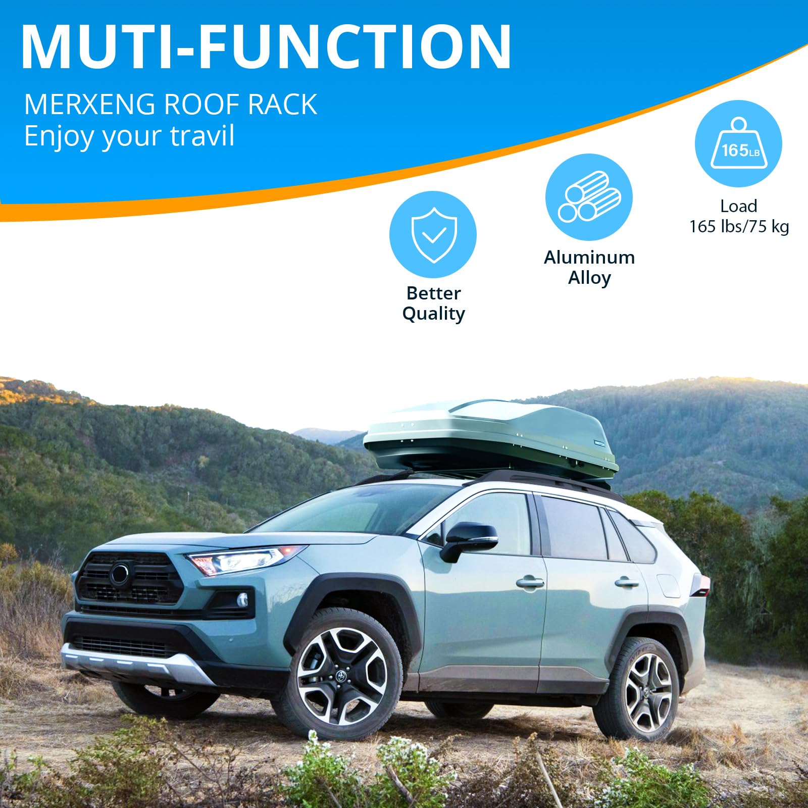 Garvee Roof Rack Cross Bar Fit for 2013-2018 Toyota RAV4, Alloy Steel