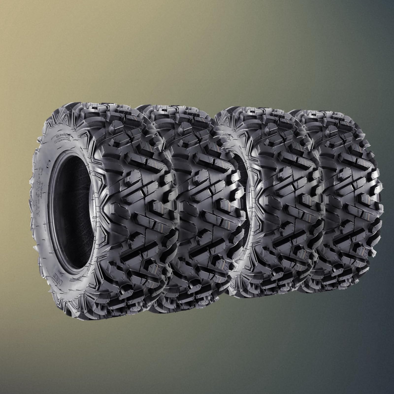 Garvee Set Of 4 ATV Tires 19x7-8 Front & 18x9.5-8 Rear Tubeless All-Terrain Mud Trail Tires 6 PR Black
