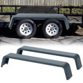 Garvee Trailer Fenders,2 Pack Tandem Axle Trailer Fenders Fit 13"-15" Tires,Heavy Duty Steel Double Axle Trailer Fenders Car Hauler Trailer,Cargo Trailer,Utility Trailer,Landscape Trailer Silver