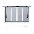 Garvee Concession Window, 53" x 33" Aluminum Alloy Concession Stand Serving Window Door with 4 Horizontal Sliding Screen Windows & Awning Door & Drag Hook, Serving Window for Food Trucks Concession Trailers