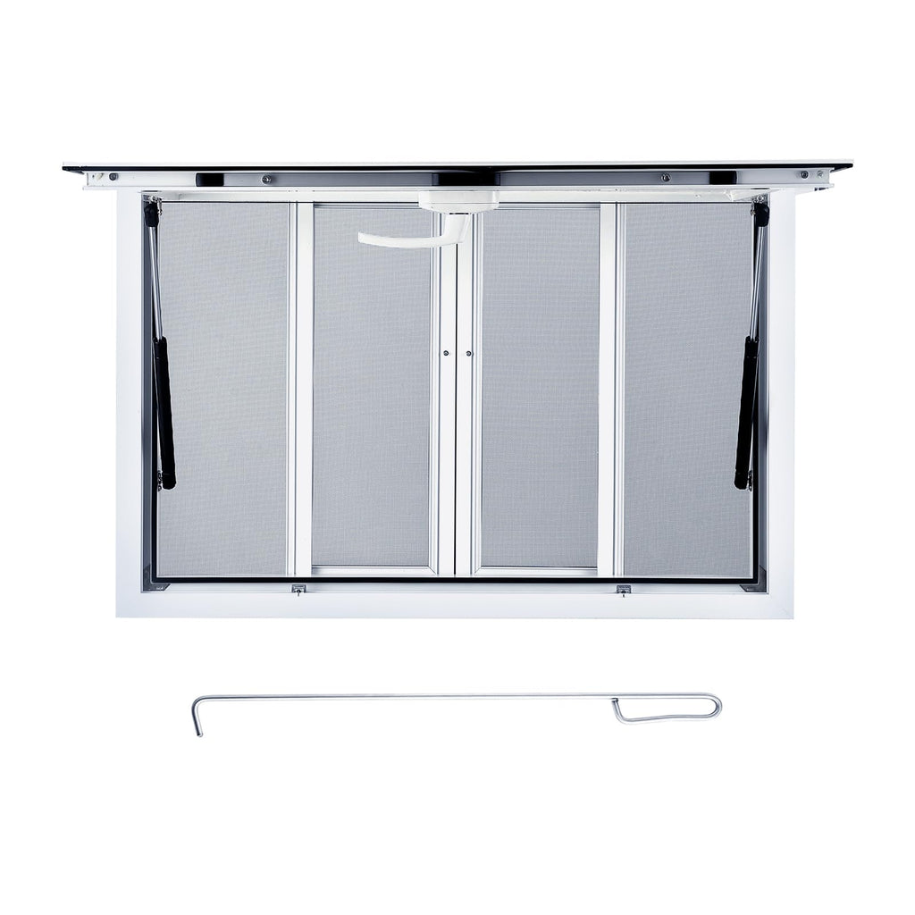 Garvee Concession Window 48"W x 36"H, Aluminum Alloy Food Truck Window, Concession Stand Window, Concession Awning Door Up to 85° Serving Window for Food Truck