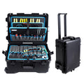 Garvee Mobile Tool Station, 4-Layer Rolling Tool Box with Adjustable Dividers, Waterproof Heavy-Duty 220lbs Capacity Tool Organizer for Jobsite Garage Use, Large
