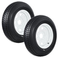 Garvee ST205/75D15 Trailer Tire and Wheel Assembly, Heavy-Duty Load Range C 6PR, 15 Inch White Modular Wheel for Utility Boat Camper Trailers, Set of 2
