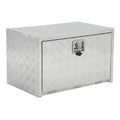 Garvee 18"X18" Heavy Duty Aluminum Tool Underbody Box, Waterproof Truck Storage Organizer Chest for Pick Up Truck Bed, RV Trailer, Silver