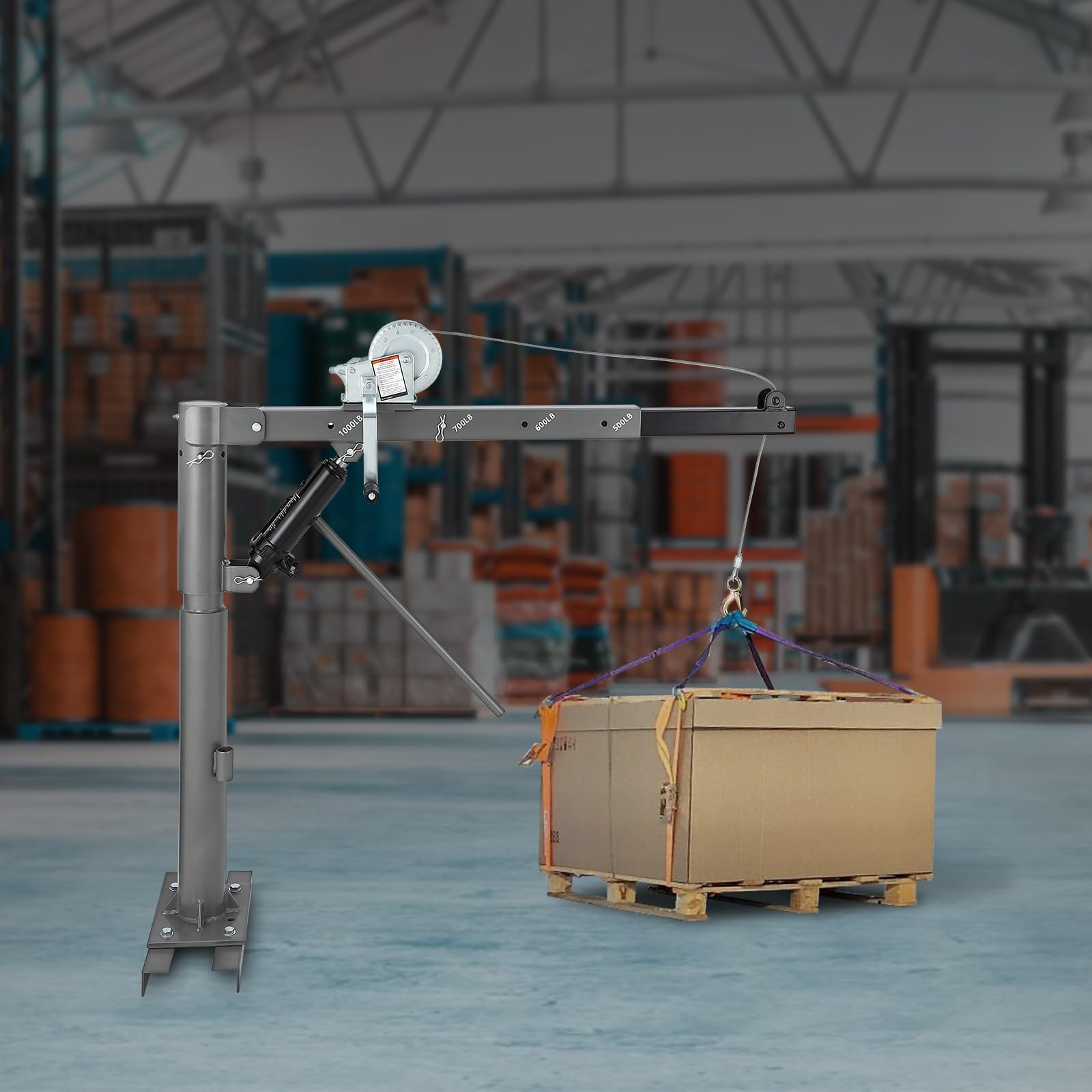 Garvee 1000 lbs Truck Crane, Truck Jib Crane Hoist Crane Hitch Mount, 500 lbs Truck Crane/600 lbs Truck Crane/700 lbs Truck Crane/1000 lbs Pickup Crane for Lifting Goods