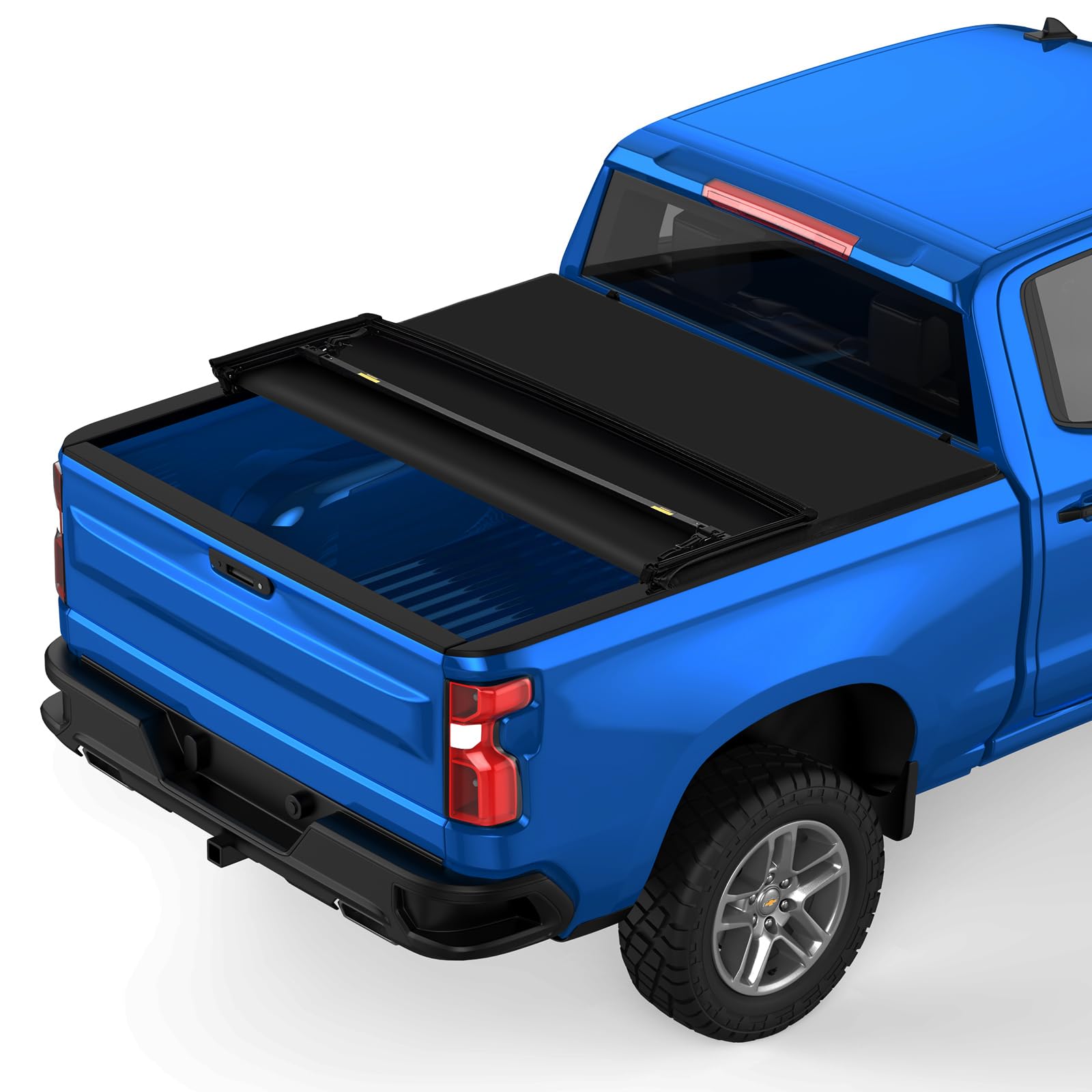 Garvee 2019-2023 Silverado/Sierra 1500, Soft Tri-Fold Bed Tonneau Cover - 5.8ft Bed