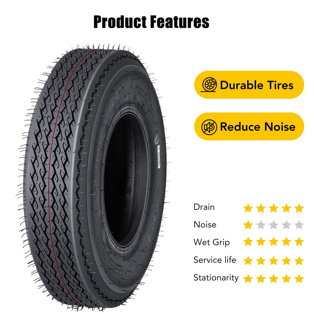 Garvee ST205/75D14 6PR Trailer Tires Set of 2, Load Range C, 6 PLY