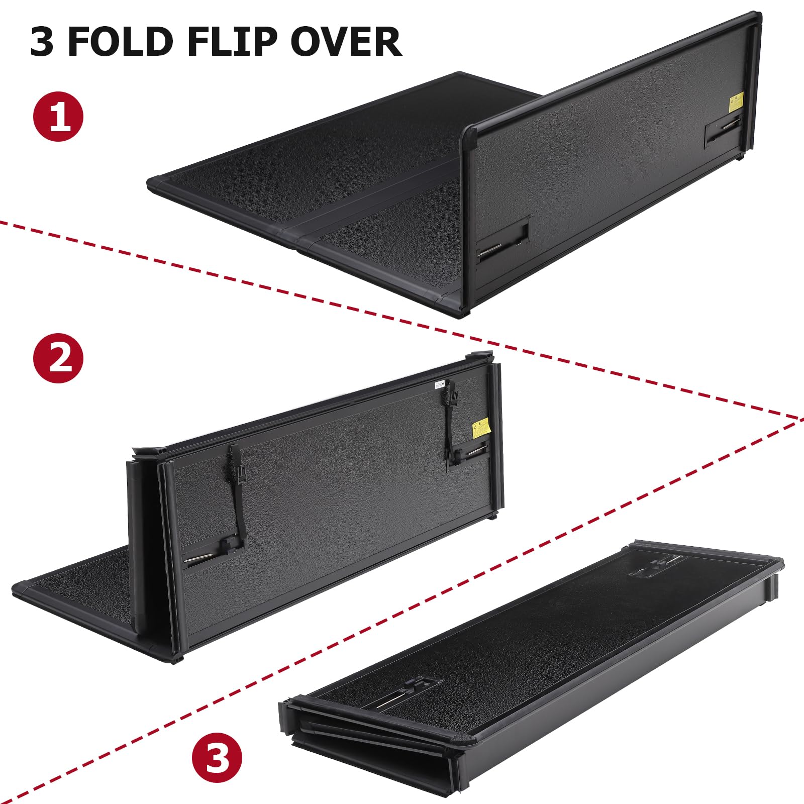 Garvee Hard Tri-Fold Cover for Dodge Ram 1500