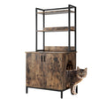 Garvee Litter Box Enclosure Cat Cabinet + Hidden Cat Litter Box + 2 Storage Shelves + Vintage Wood + Indoor Cat House + Rustic Brown