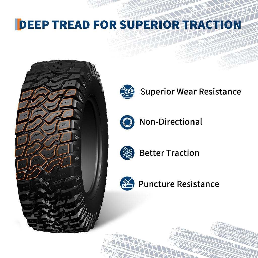Garvee 24x8-12 ATV Tires 2 Pack 6PR Tubeless All Terrain Tires for Trail Desert Mud Dirt Sand 24x8-12 Black