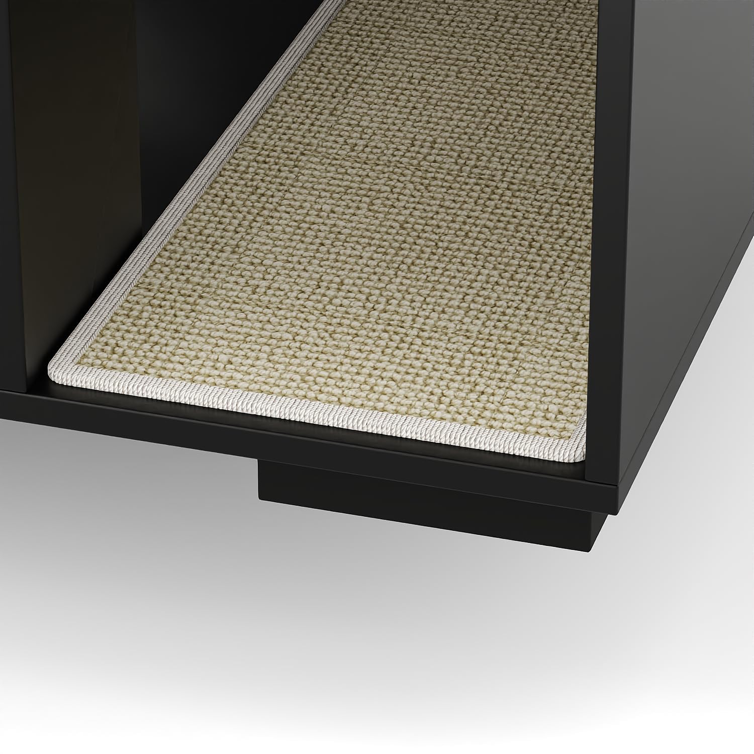 Garvee Cat Litter Enclosure Cabinet for Robot 3/4 XL with Built-in Power Outlet Mat Dog-Proof Shelf Black