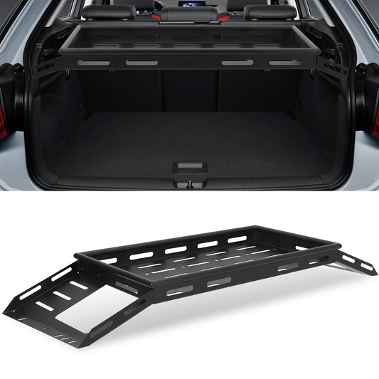 Garvee 330 LBS Heavy Duty Rear Trunk Cargo Rack Basket Compatible with 2007-2024 Wrangler JK JKU Interior Storage Luggage Carrier Rack Shelf for JL JLU Unlimited 4 Door Hardtops Steel Rust-Resistant Black