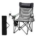 Garvee Heavy Duty Oversized Camping Chair With Cooler Pouch, Quad Lumbar Support, Cup Holder For Adults, 400 LB Capacity, Folding Outdoor Chair